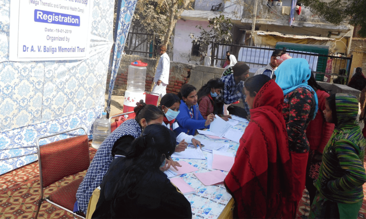 Mega Health Camp in Resettlement Colony
